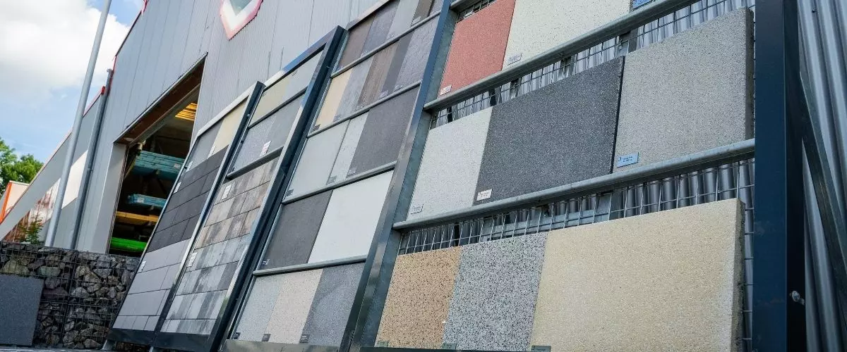 Terrassenplatten in der Ausstellung von Karlsruhe