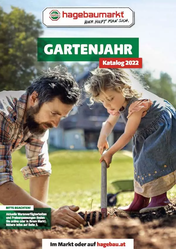 Deckblatt des Kataloges Gartenjahr des hagebaumarktes.