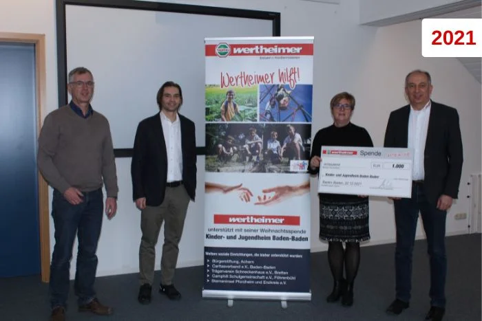 Gewinnübergabe Wertheimer Hilft an das Kinder- und Jugendheim Baden-Baden