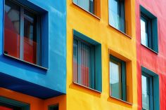 farbe fassade bunt wertheimer mischen grossefarbpalette verschieden individuell